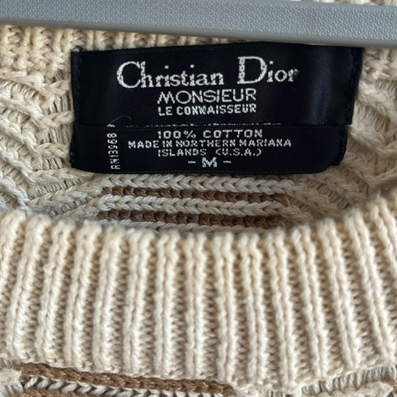 Christian Dior Cable Knit Sweater. Mens size Medium - Picture 2 of 12